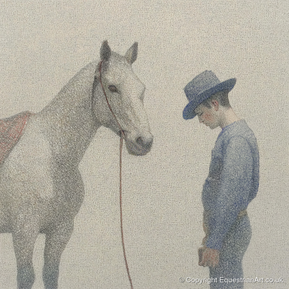 The Quiet Bond - western horse art print and canvas by Arthur Sterling A.I