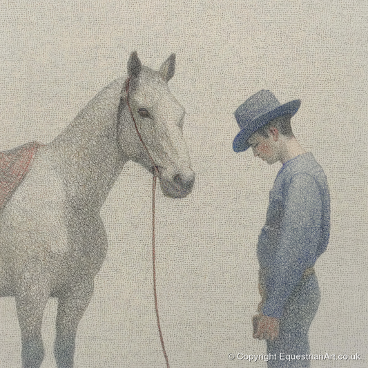 The Quiet Bond - western horse art print and canvas by Arthur Sterling A.I