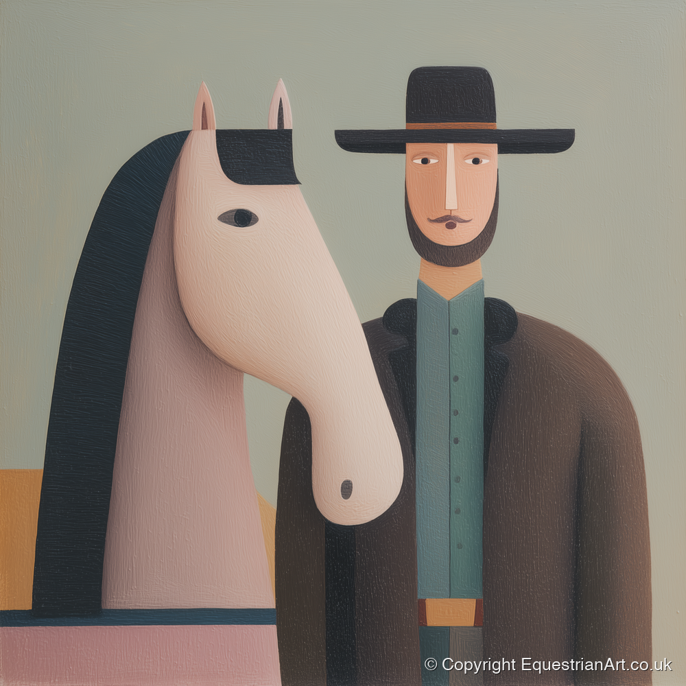 The Quiet Companions - western horse art print and canvas by Wallace Bingham A.I