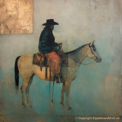 The Quiet Frontier - western horse art print and canvas by Eloise Fairfax A.I
