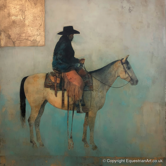 The Quiet Frontier - western horse art print and canvas by Eloise Fairfax A.I