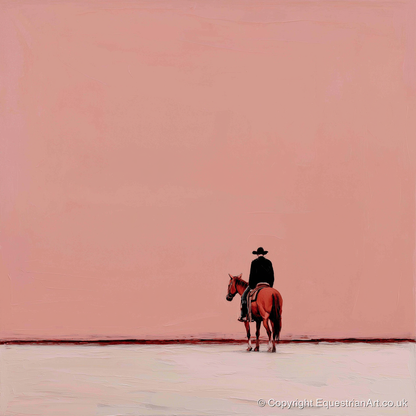 The Quiet Frontier - western horse art print and canvas by Catherine Mercer A.I