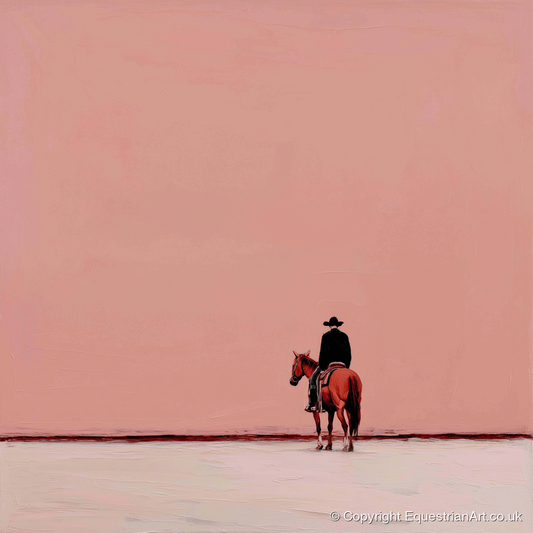The Quiet Frontier - western horse art print and canvas by Catherine Mercer A.I