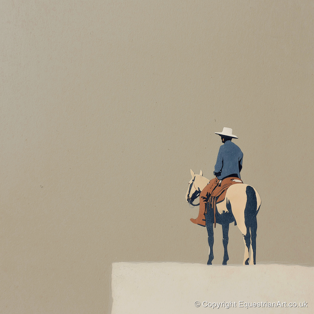 The Quiet Frontier - western horse art print and canvas by Phillip Marbury A.I