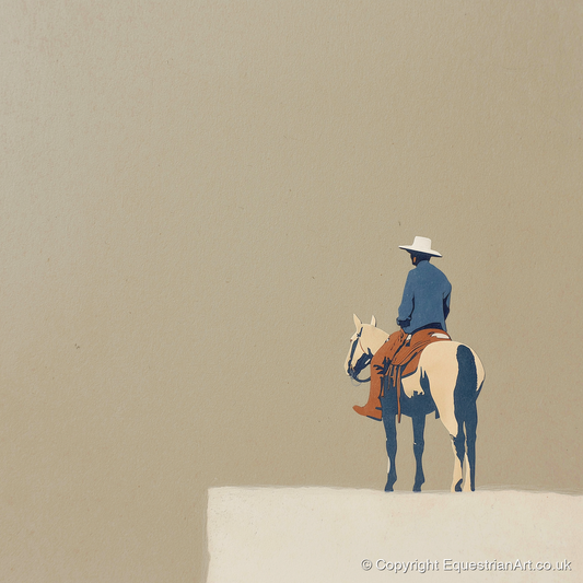The Quiet Frontier - western horse art print and canvas by Phillip Marbury A.I