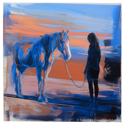 The Quiet Language - horse & rider art print and canvas by Charles Ashford A.I