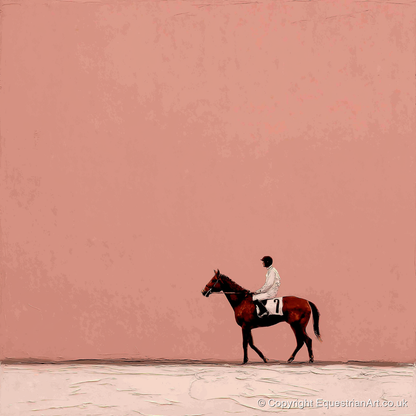 The Quiet Paddock - racing horse art print and canvas by Catherine Mercer A.I