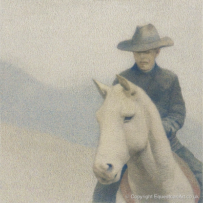 The Quiet Trail - western horse art print and canvas by Arthur Sterling A.I
