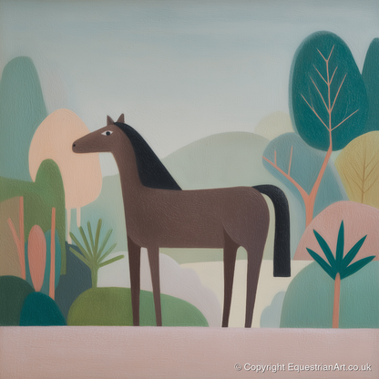 The Quiet Valley - horse breed art print and canvas by Wallace Bingham A.I