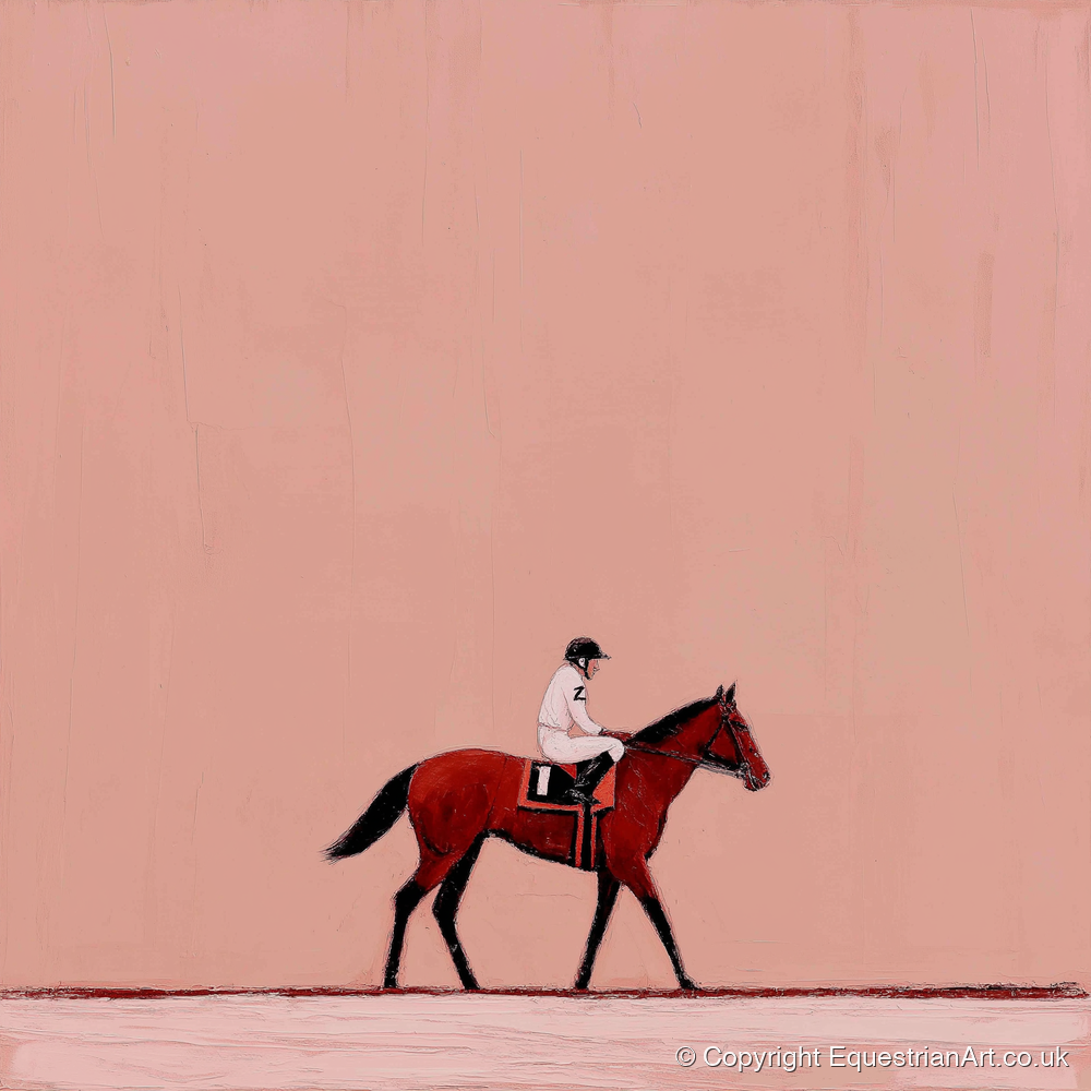 The Quiet Walk - racing horse art print and canvas by Catherine Mercer A.I