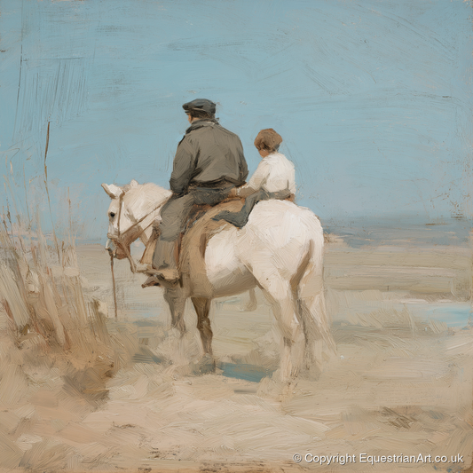The Shared Journey - horse & rider art print and canvas by Frederick Lowell A.I