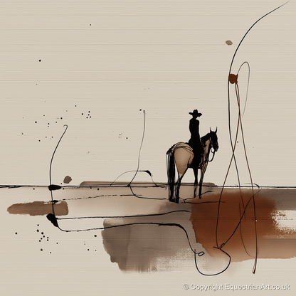 The Silent Frontier - western horse art print and canvas by Julian Vance A.I