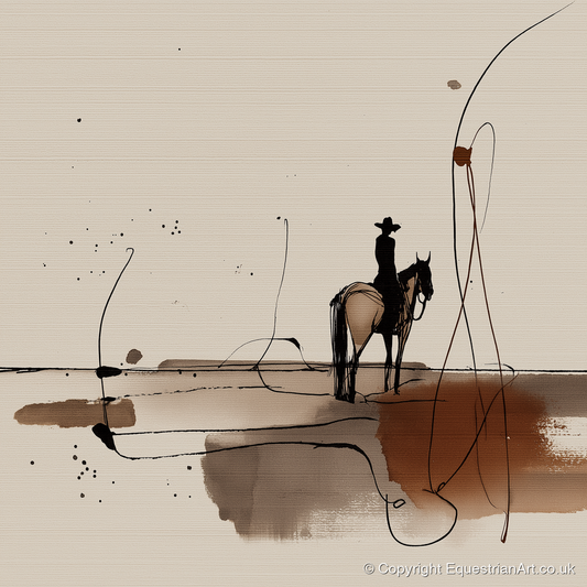 The Silent Frontier - western horse art print and canvas by Julian Vance A.I