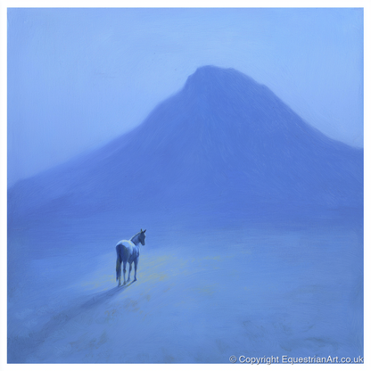 The Silent Peak - horse landscape art print and canvas by Marguerite de Winter A.I