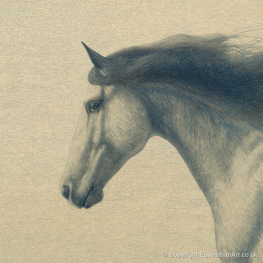 The Slate Blue Stallion - horse breed art print and canvas by Arthur Sterling A.I