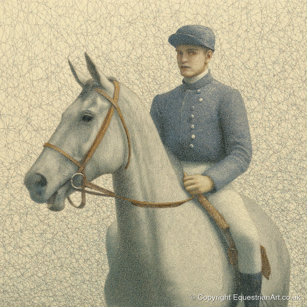 The Slate Silks - racing horse art print and canvas by Arthur Sterling A.I