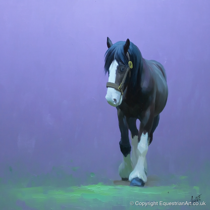 The Stepping Cob - horse breed art print and canvas by Wesley Stanton A.I