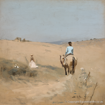 The Summer Hack - horse & rider art print and canvas by Frederick Lowell A.I