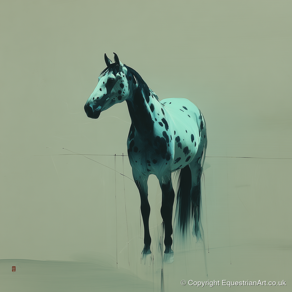 The Teal Appaloosa - horse breed art print and canvas by Callum Ross A.I