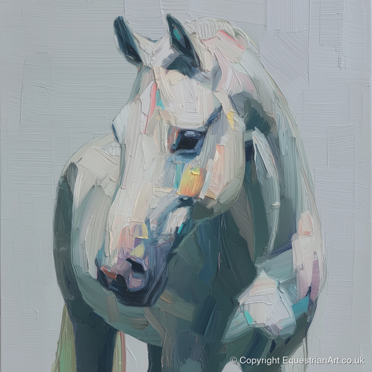 The Textured Grey - horse breed art print and canvas by Stella Waverly A.I