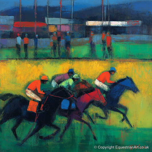 The Turf In Colour - racing horse art print and canvas by Lucius Merrick A.I