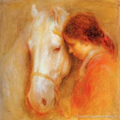 The Unspoken Bond - horse & rider art print and canvas by Douglas Fairley A.I