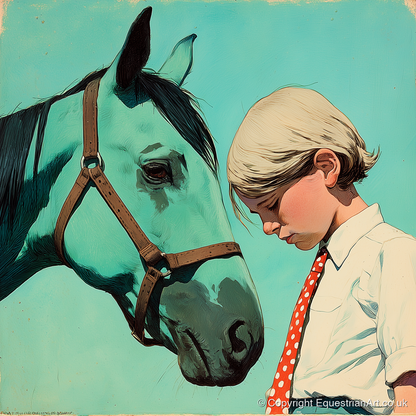 The Unspoken Bond - horse & rider art print and canvas by Declan Foley A.I