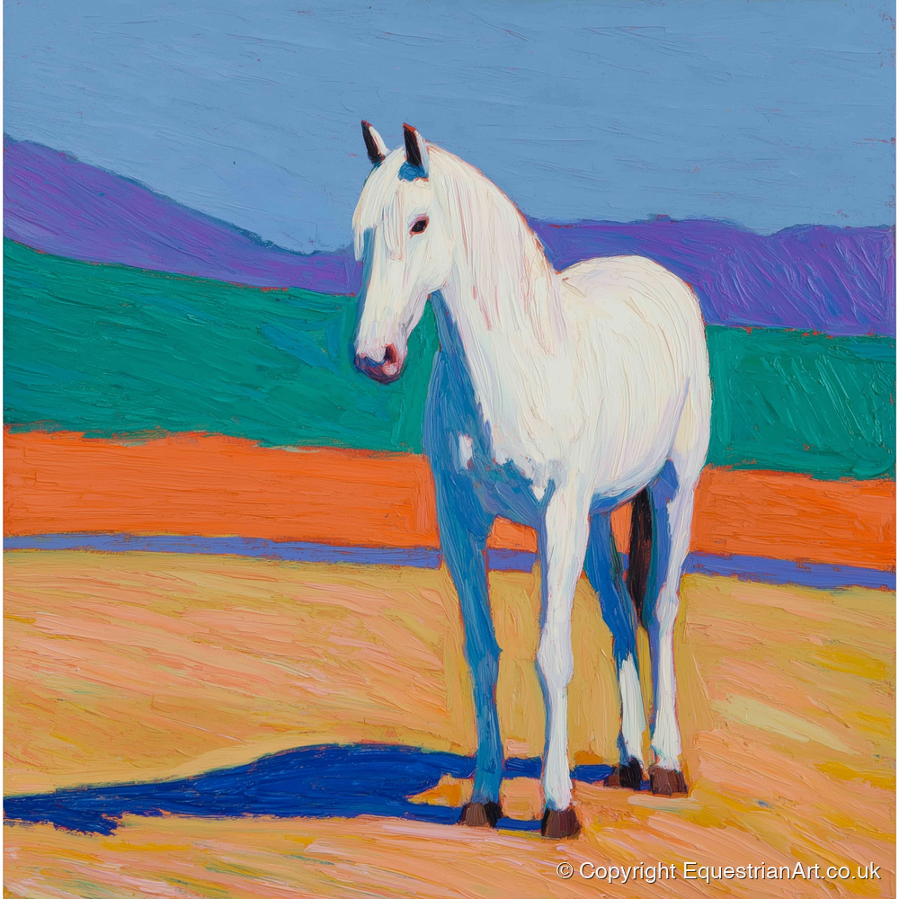 The Vibrant Grey - horse breed art print and canvas by Marshall Davies A.I