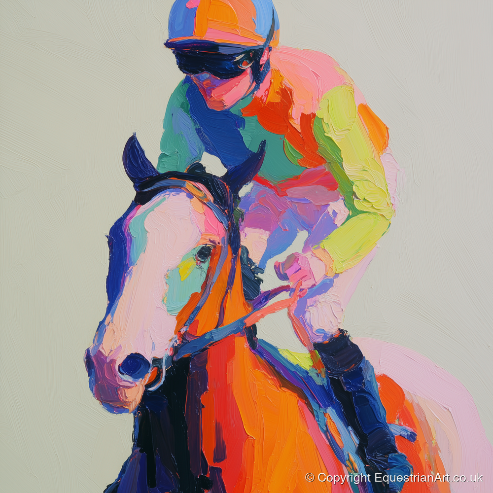 The Vibrant Sprint - racing horse art print and canvas by Desmond Locke A.I