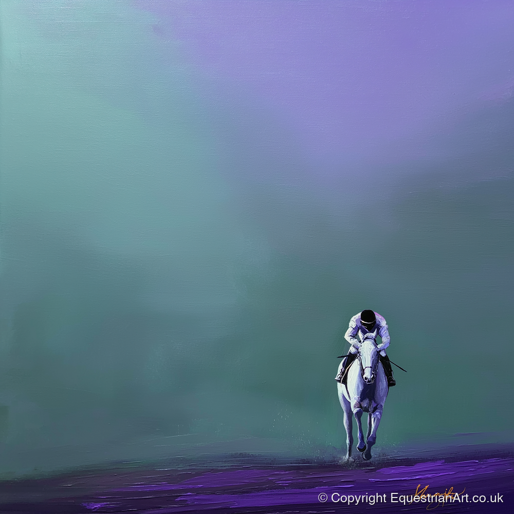 The Violet Furlong - racing horse art print and canvas by Wesley Stanton A.I