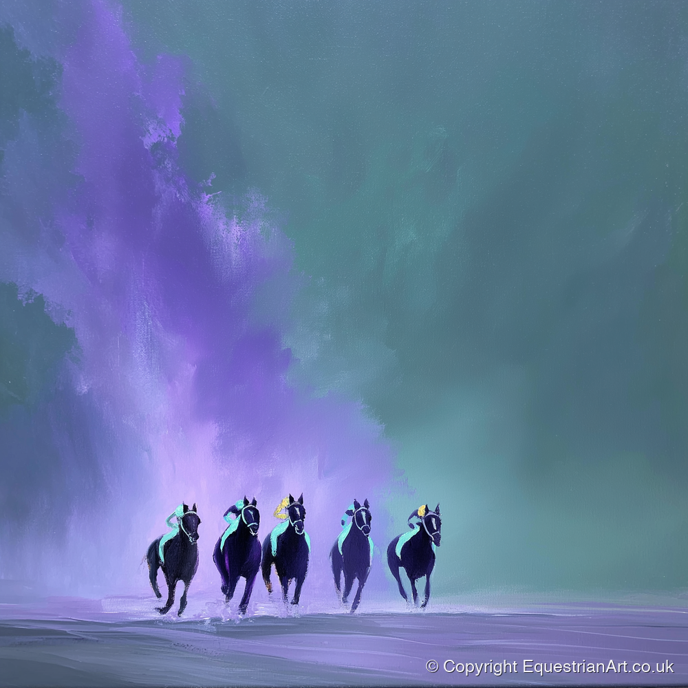 The Violet Furlong - racing horse art print and canvas by Wesley Stanton A.I