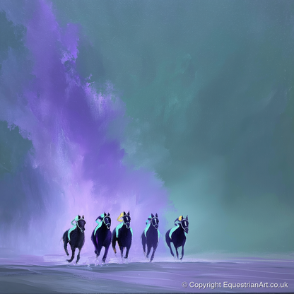 The Violet Furlong - racing horse art print and canvas by Wesley Stanton A.I