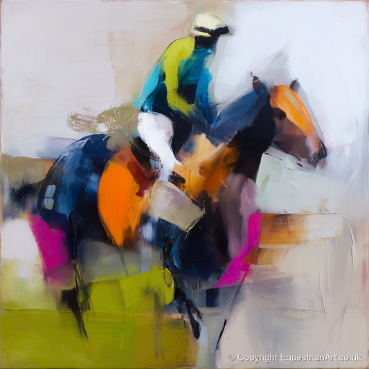 The Vivid Furlong - racing horse art print and canvas by Warren Yates A.I