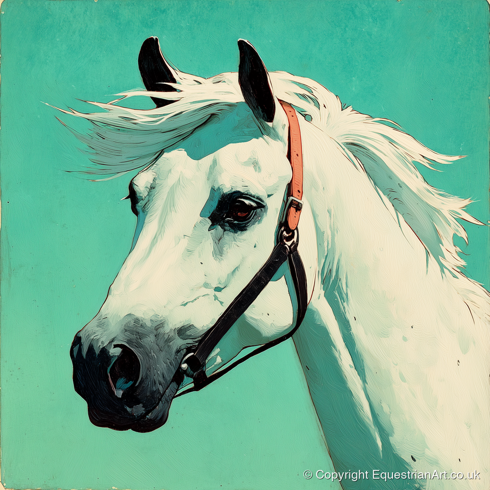 The Vivid Grey - horse breed art print and canvas by Declan Foley A.I