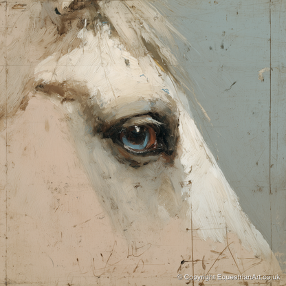 The Watchful Grey - horse portrait art print and canvas by Frederick Lowell A.I
