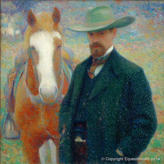 The Western Horseman - western horse art print and canvas by Ambrose Keating A.I