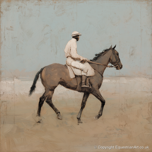 The White Silks - racing horse art print and canvas by Frederick Lowell A.I