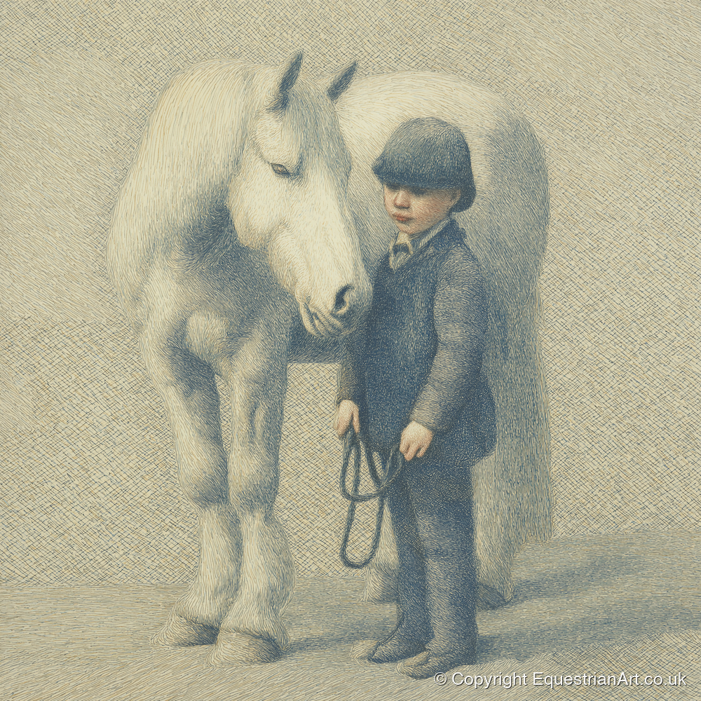 The Young Handler - horse & rider art print and canvas by Arthur Sterling A.I