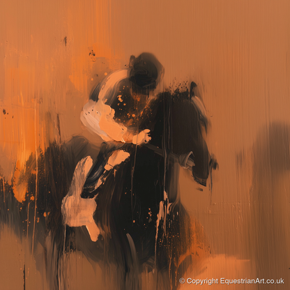 Through the Amber Dust - racing horse art print and canvas by James Yarborough A.I