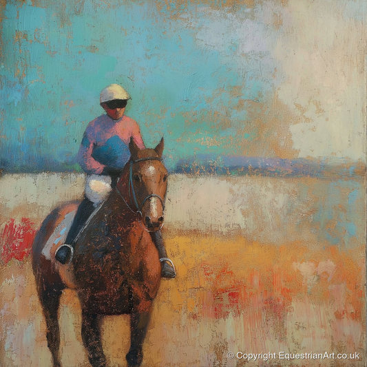 To the Start - racing horse art print and canvas by Benedict Croft A.I