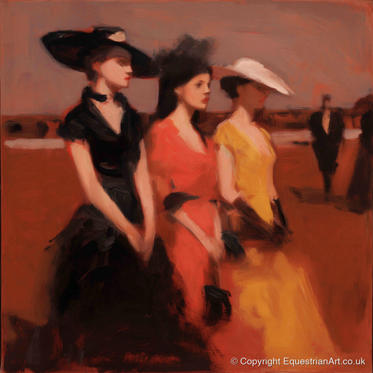 Trackside Elegance - racing horse art print and canvas by Thomas Cavendish A.I