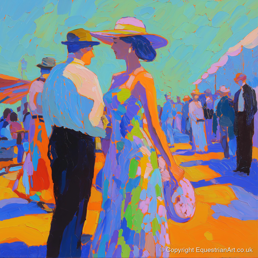 Trackside Society - racing horse art print and canvas by Jonathan Crawford A.I
