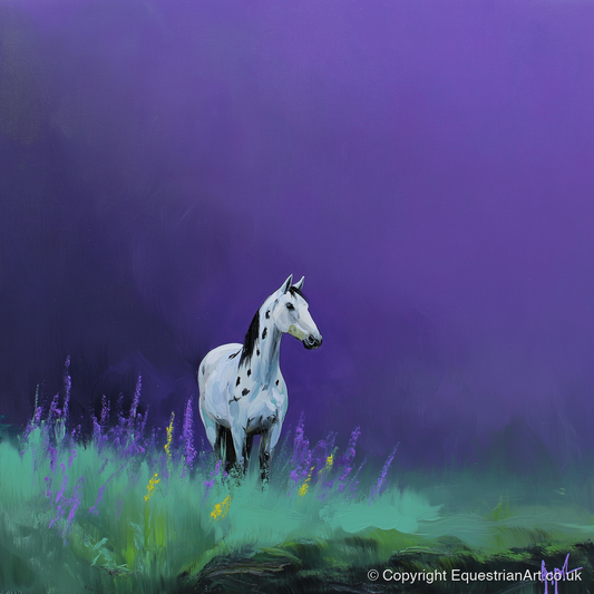 Twilight Appaloosa - horse breed art print and canvas by Wesley Stanton A.I
