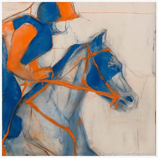 Ultramarine Racing Form - racing horse art print and canvas by Tristan Noble A.I