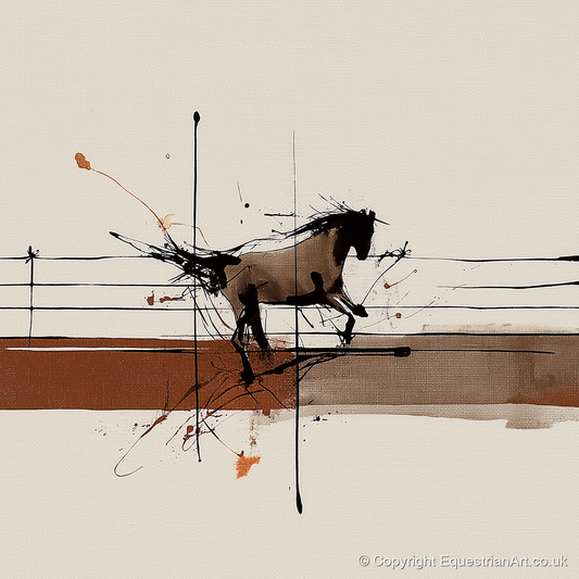 Unbridled Momentum - horse portrait art print and canvas by Julian Vance A.I