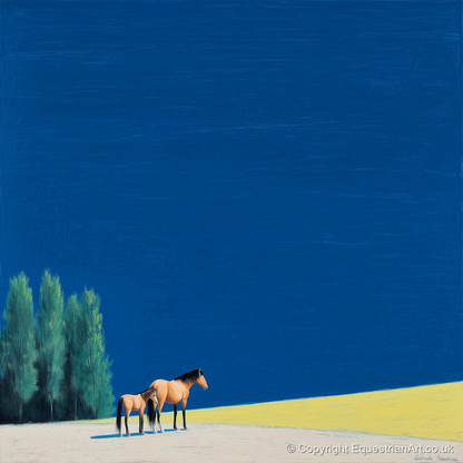 Under an Azure Sky - horse landscape art print and canvas by Malcolm Hastings A.I