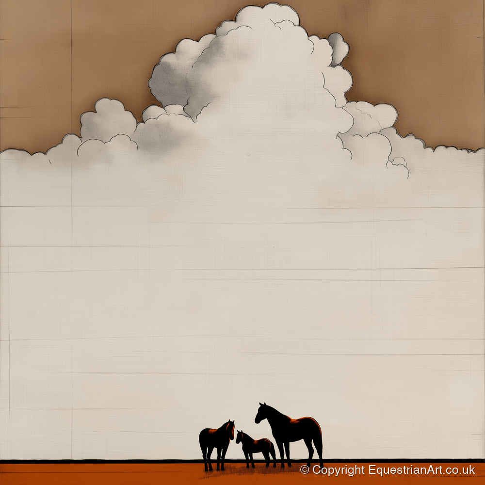 Under the Endless Sky - horse landscape art print and canvas by Barnaby West A.I