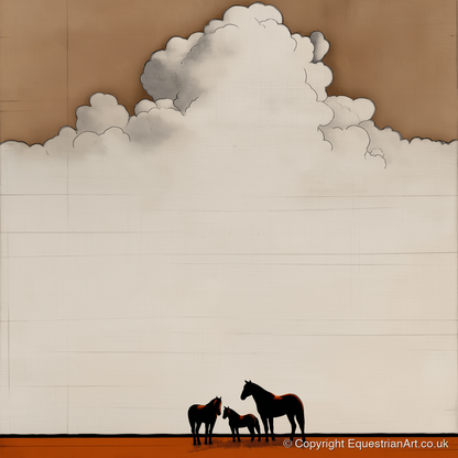 Under the Endless Sky - horse landscape art print and canvas by Barnaby West A.I