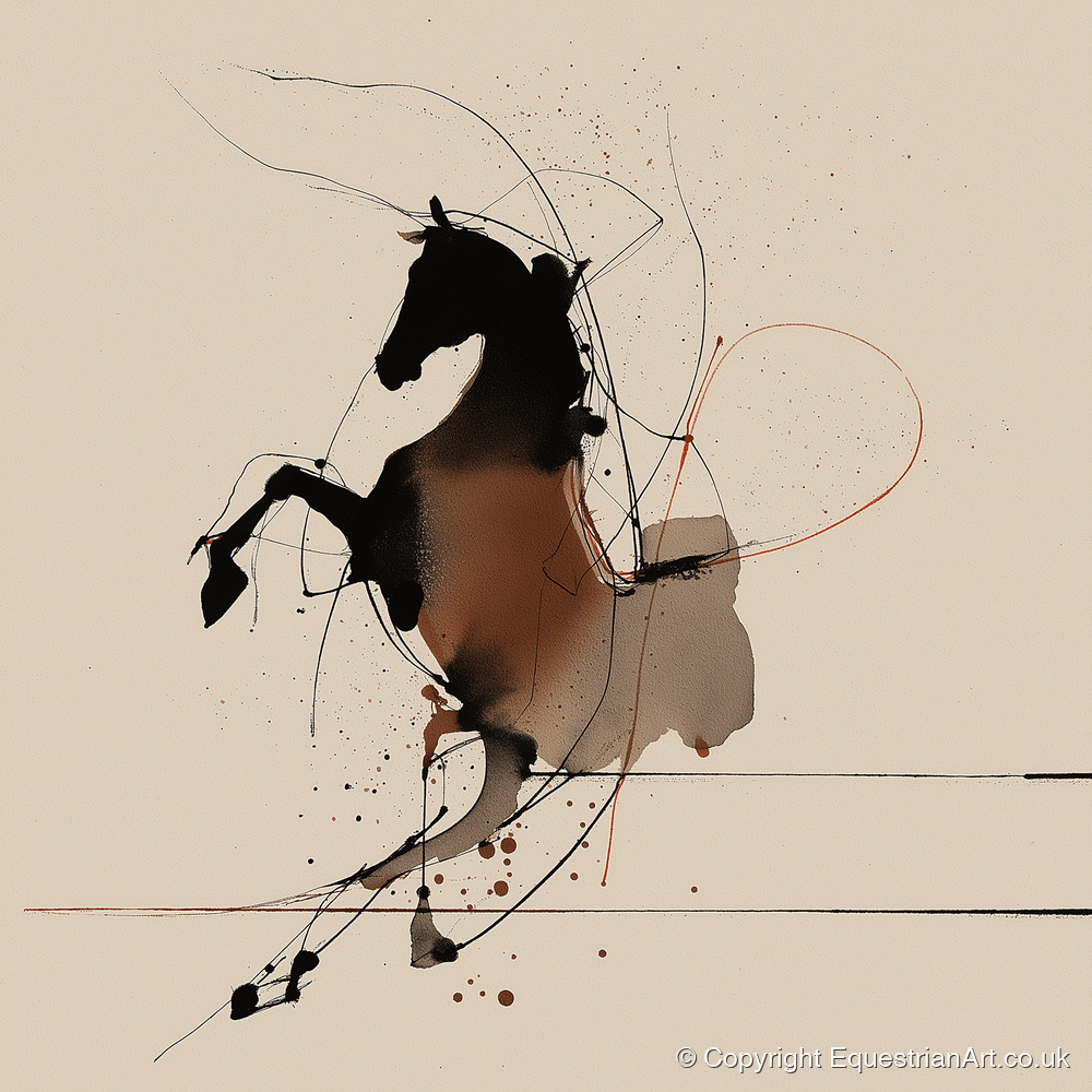 Untamed Spirit - horse portrait art print and canvas by Julian Vance A.I