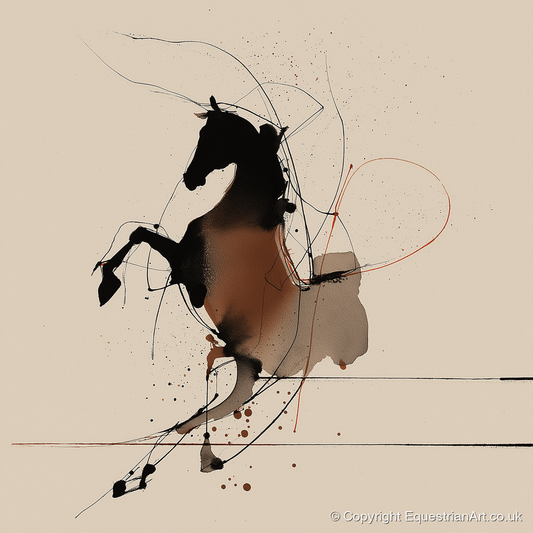 Untamed Spirit - horse portrait art print and canvas by Julian Vance A.I